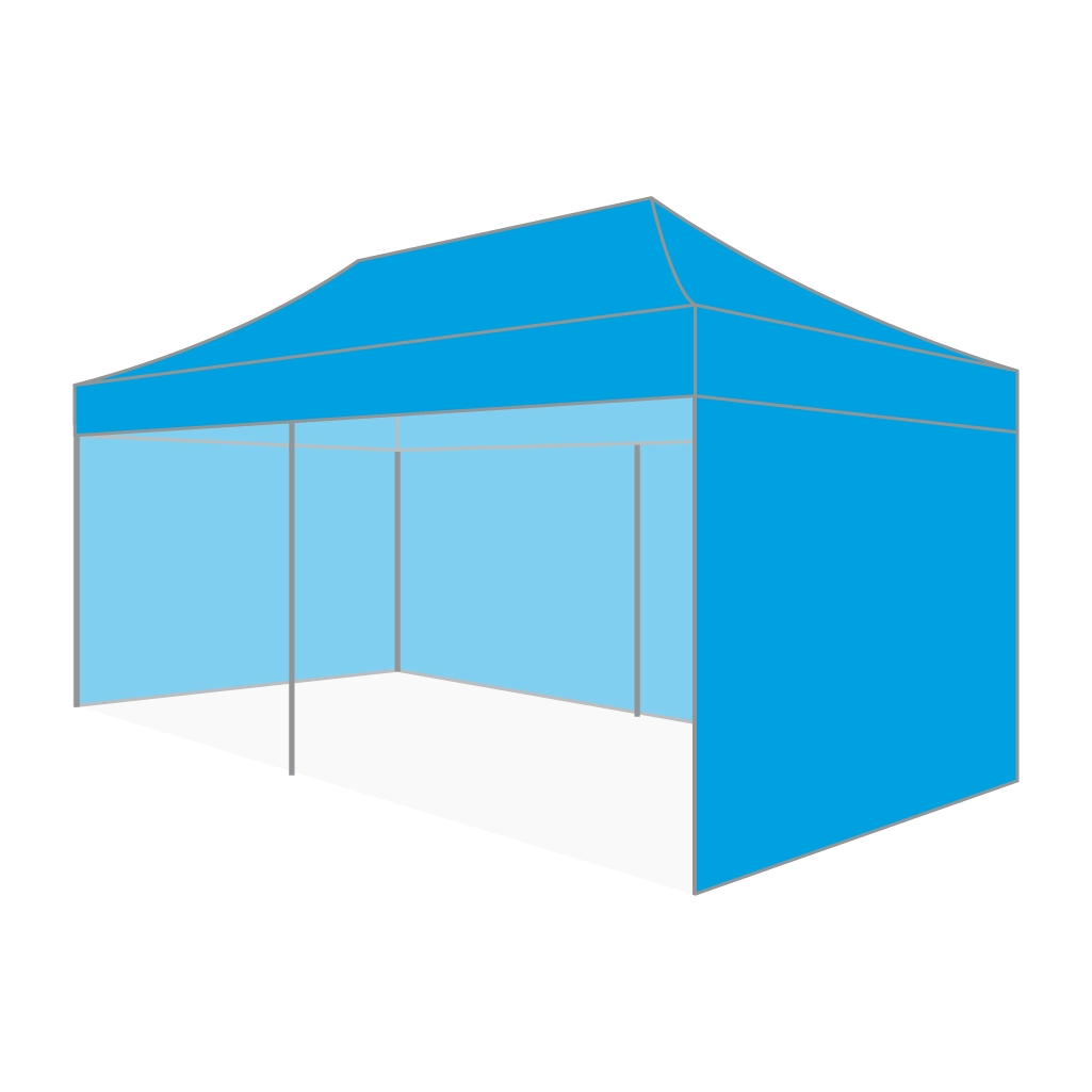 Custom Printing Tent Package – 07 has print full roof with four valances and four peaks. Customers have choices of various sizes, printing methods in either dye sublimation printing for Y5/Y6/Y7 or uv printing for Y6/Y7