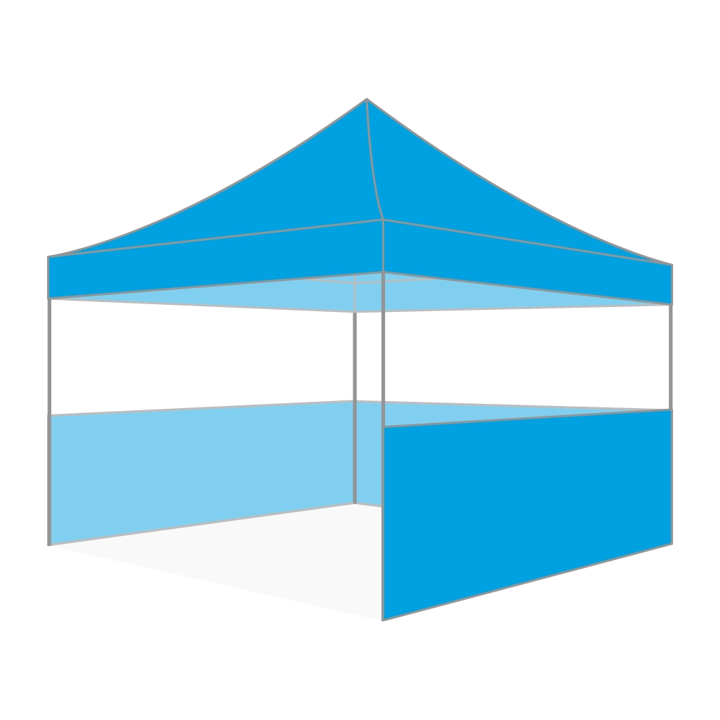 Custom Printing Tent Package – 07 has print full roof with four valances and four peaks. Customers have choices of various sizes, printing methods in either dye sublimation printing for Y5/Y6/Y7 or uv printing for Y6/Y7