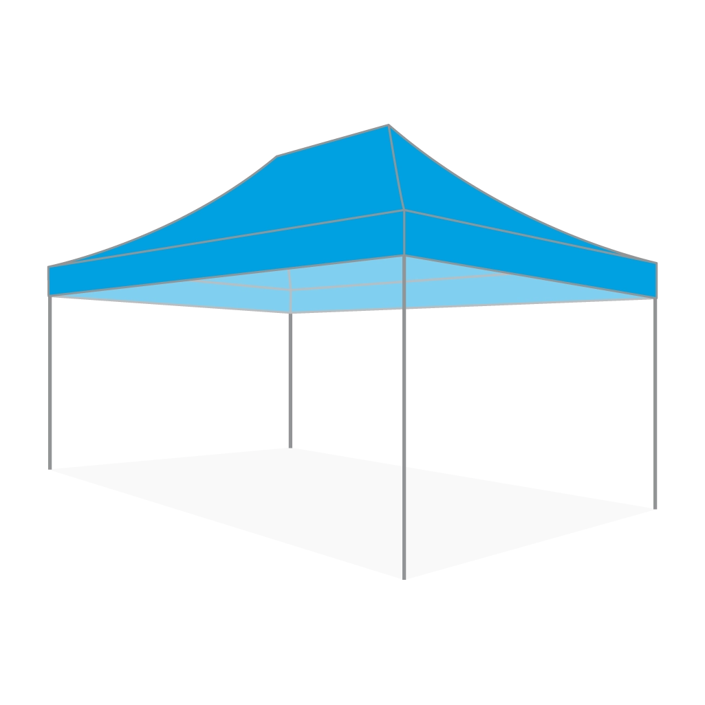 Custom Printing Tent Package – 07 has print full roof with four valances and four peaks. Customers have choices of various sizes, printing methods in either dye sublimation printing for Y5/Y6/Y7 or uv printing for Y6/Y7