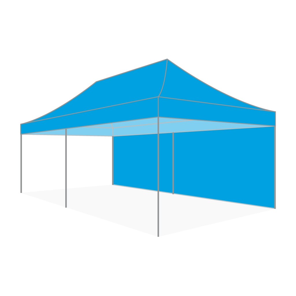 Custom Printing Tent Package – 07 has print full roof with four valances and four peaks. Customers have choices of various sizes, printing methods in either dye sublimation printing for Y5/Y6/Y7 or uv printing for Y6/Y7