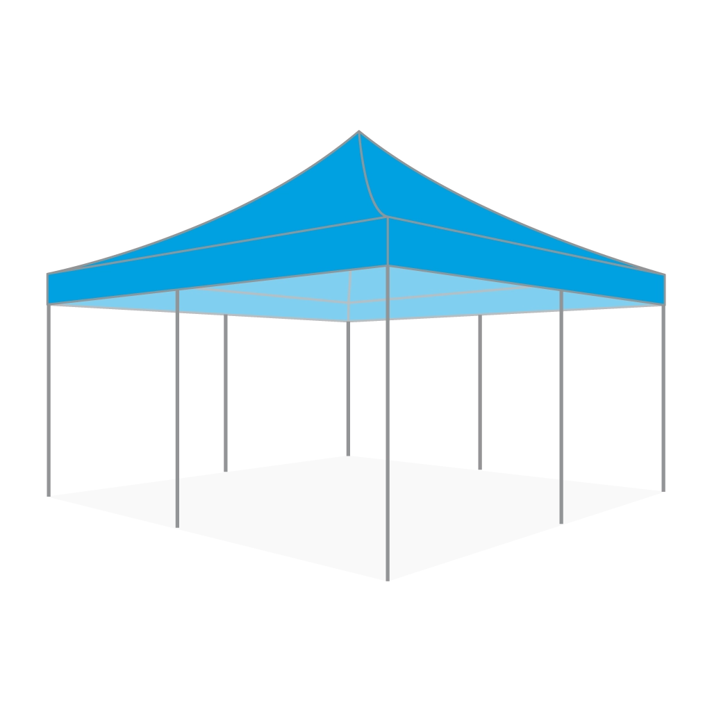 Custom Printing Tent Package – 07 has print full roof with four valances and four peaks. Customers have choices of various sizes, printing methods in either dye sublimation printing for Y5/Y6/Y7 or uv printing for Y6/Y7