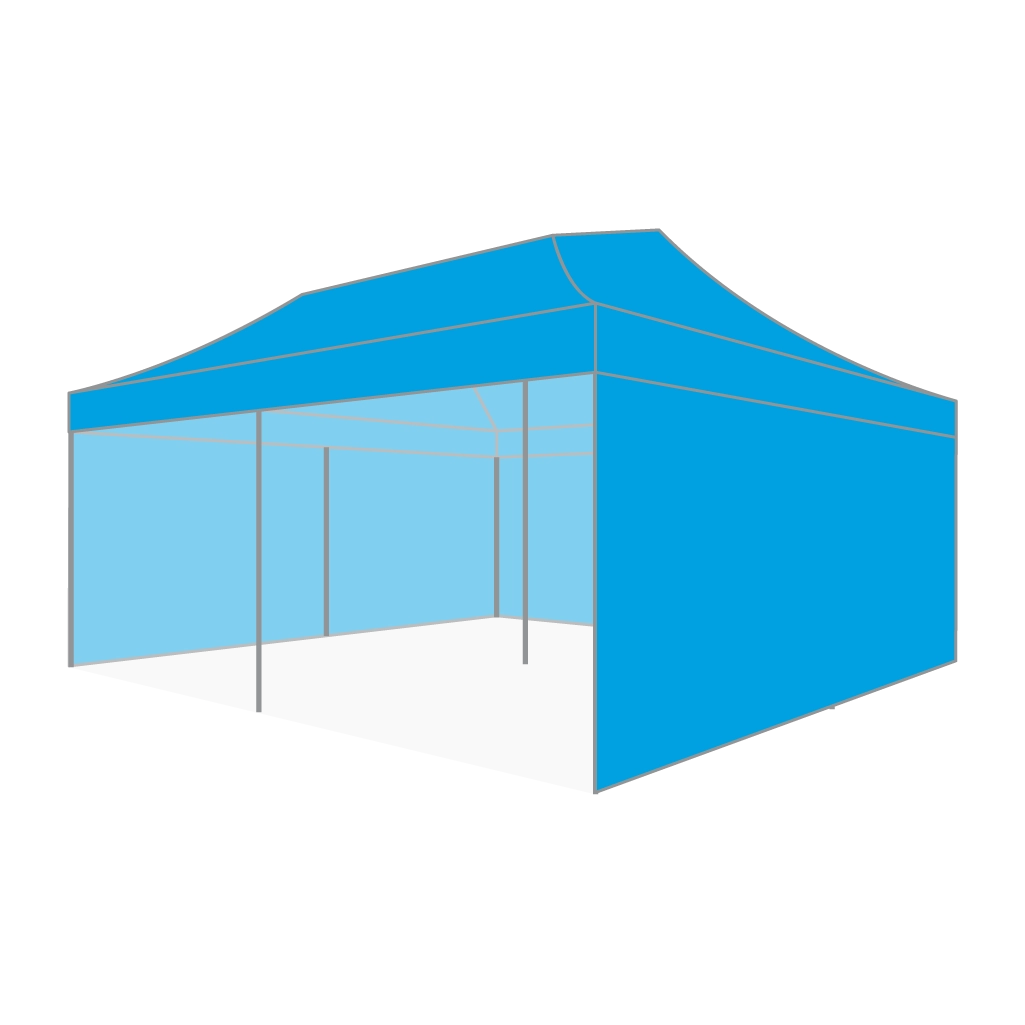 Custom Printing Tent Package – 07 has print full roof with four valances and four peaks. Customers have choices of various sizes, printing methods in either dye sublimation printing for Y5/Y6/Y7 or uv printing for Y6/Y7