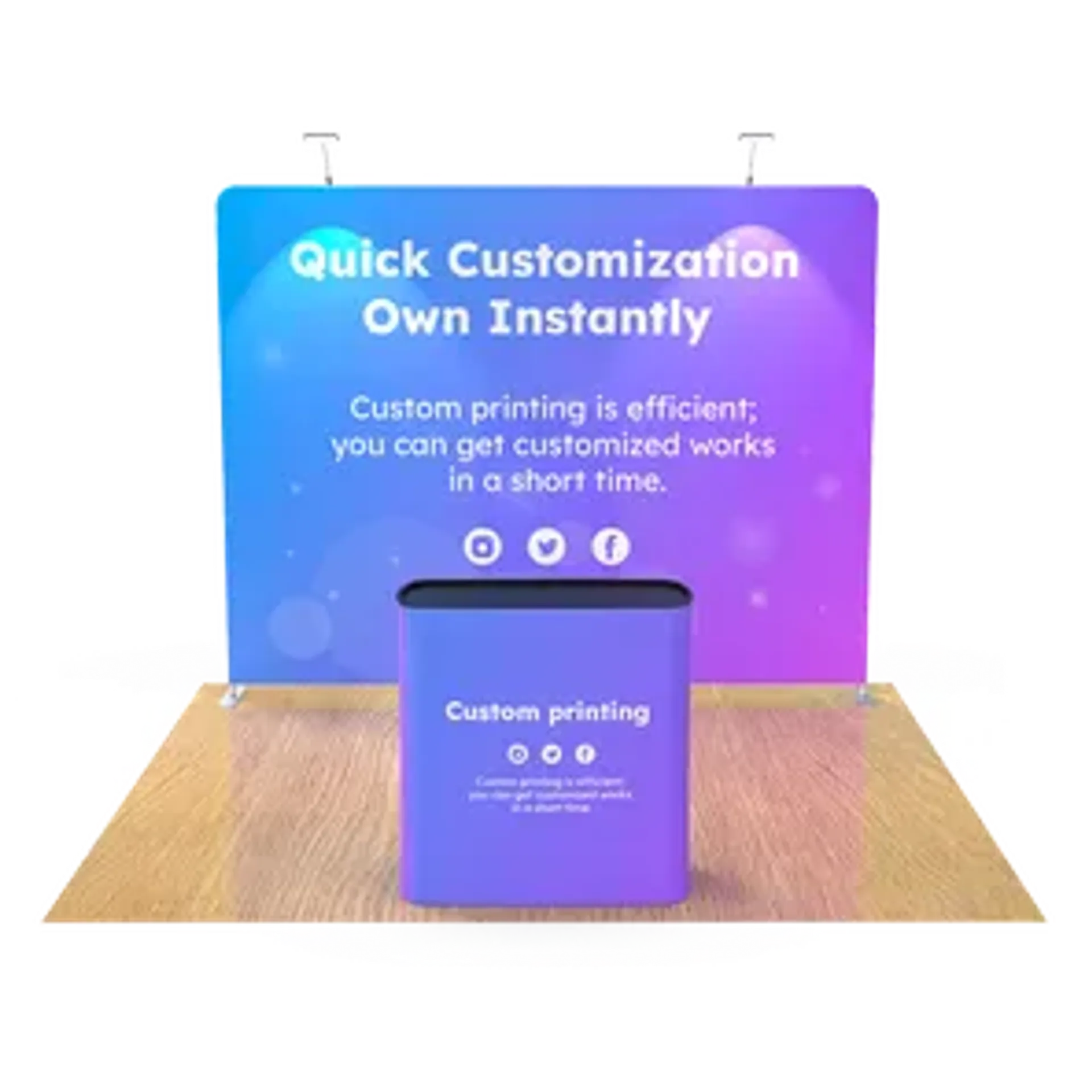 10FT Straight Tension Fabric Display Booth
