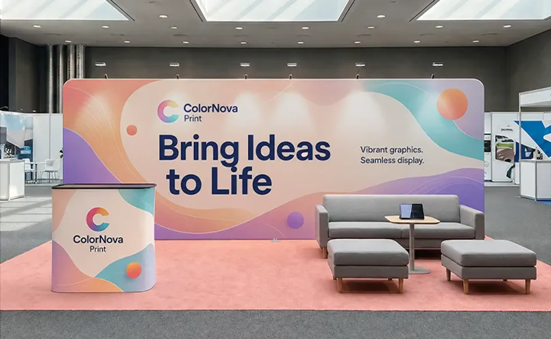 20FT Straight Tension Fabric Display Booth