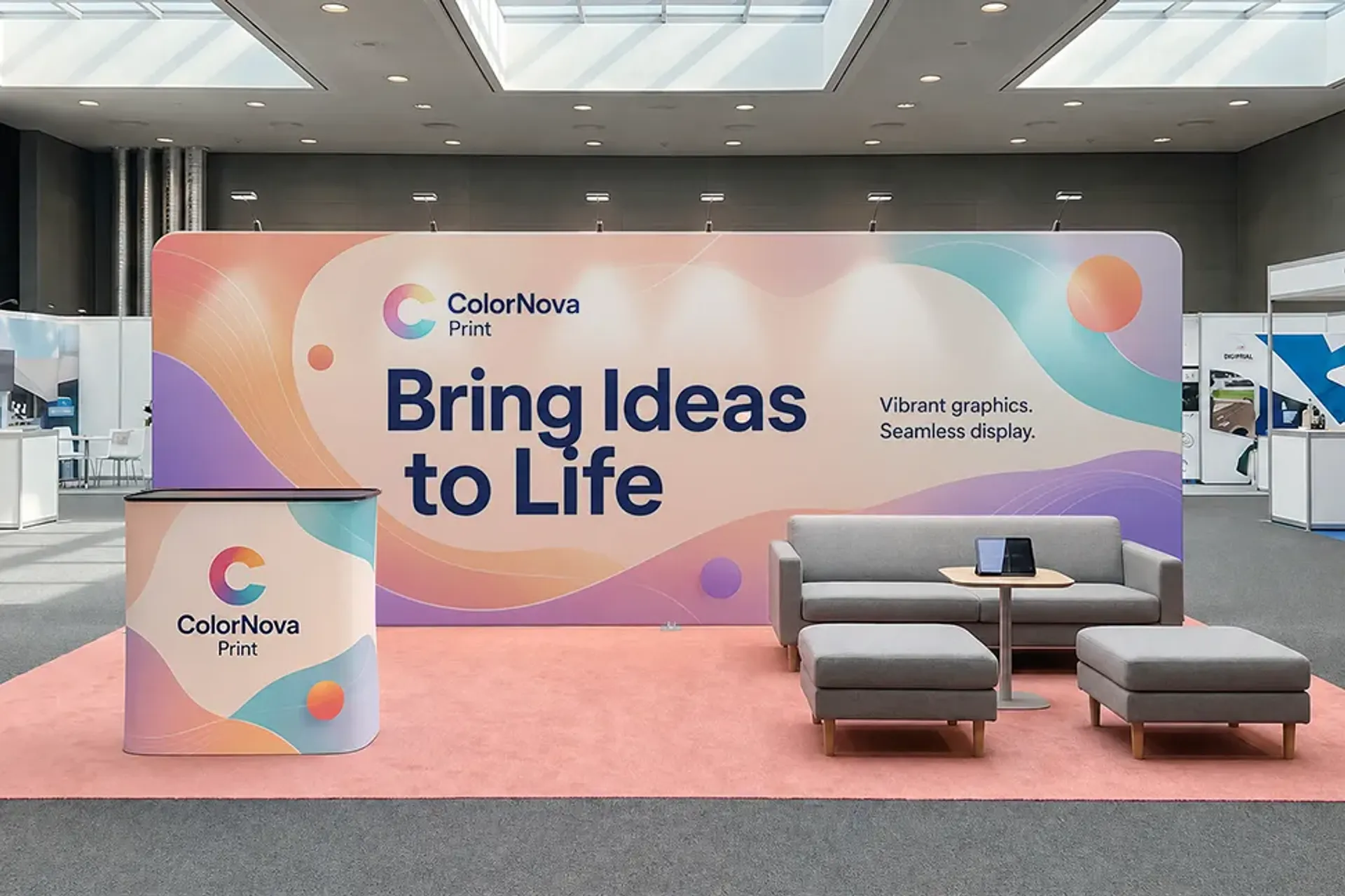20FT Straight Tension Fabric Display Booth