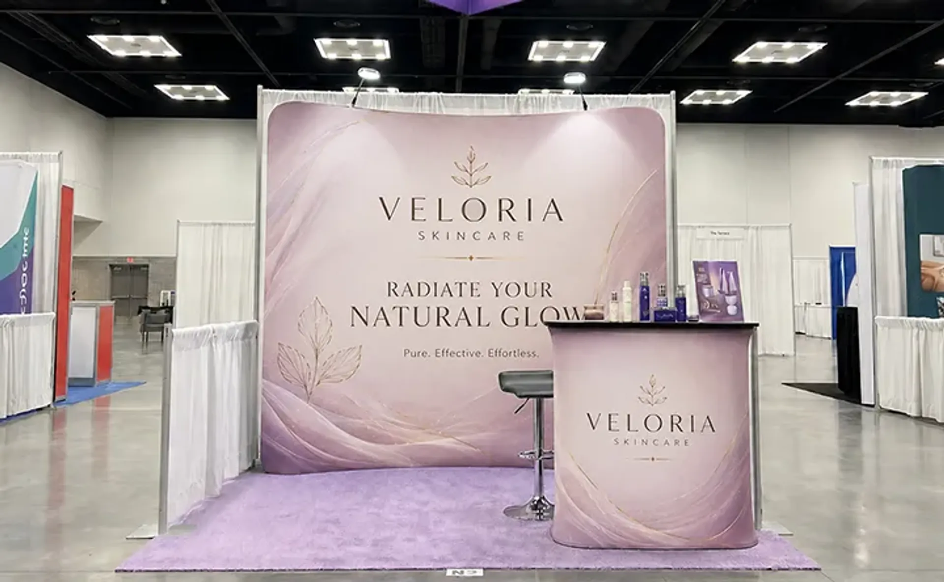 8FT Curved Tension Fabric Display Booth
