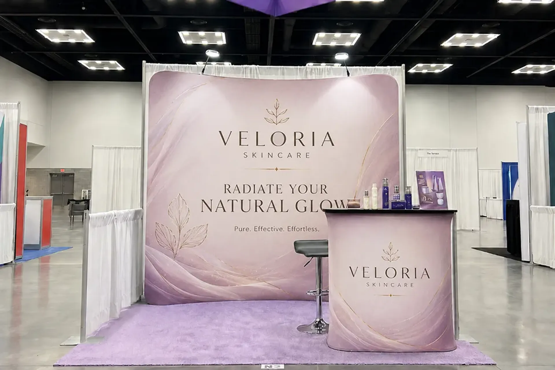 8FT Curved Tension Fabric Display Booth