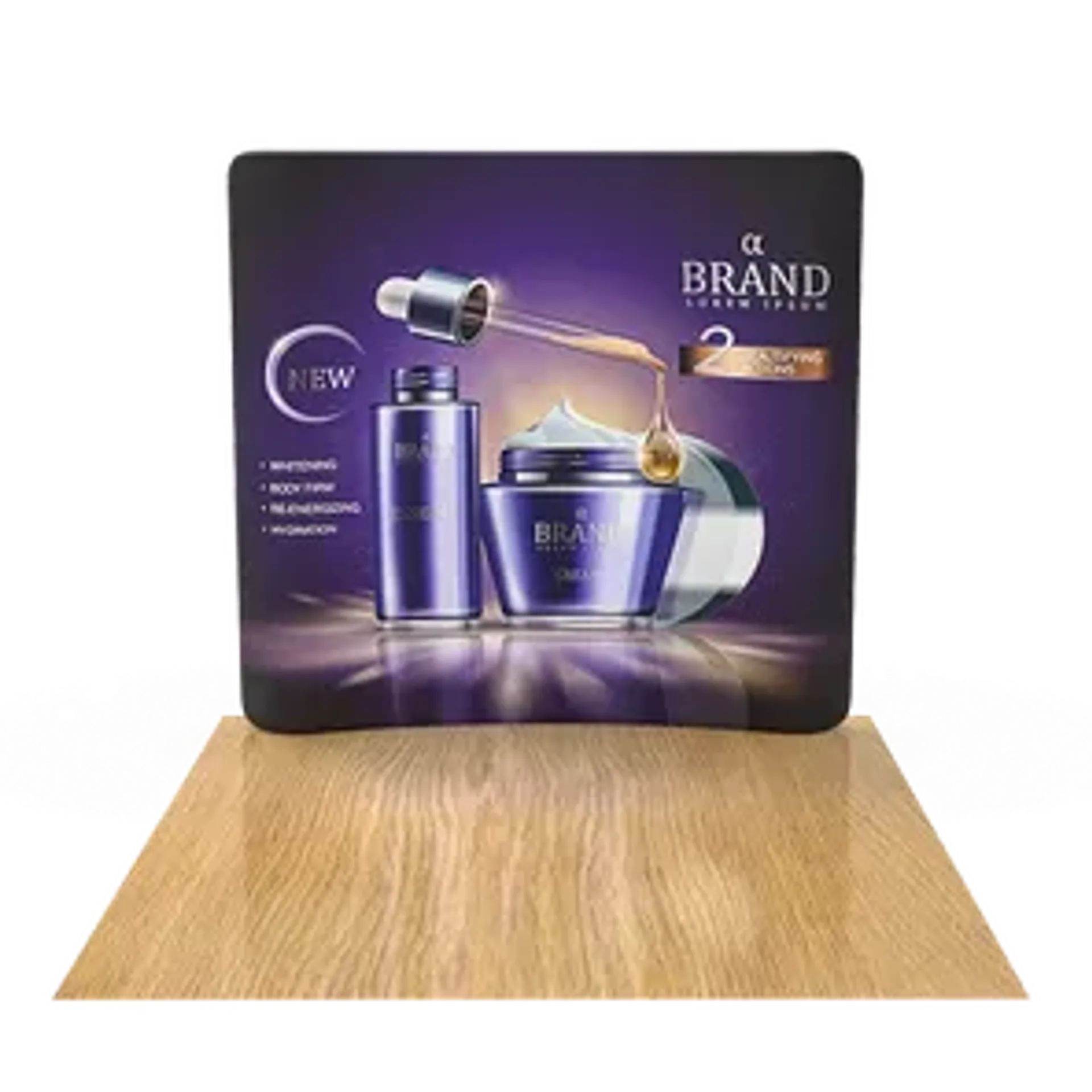 8FT Curved Tension Fabric Display