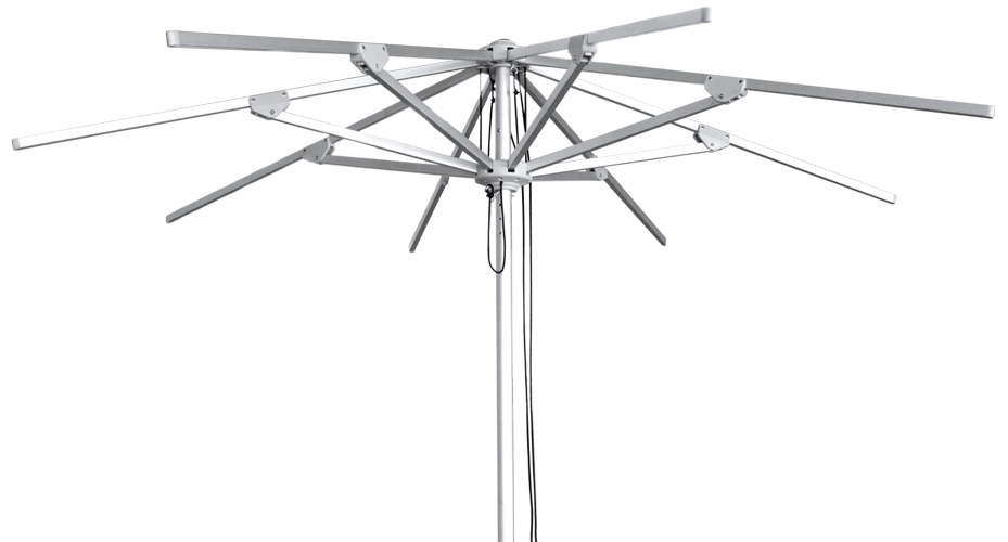 Santorini umbrella aluminum ribs